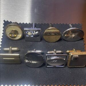 SWANK Gold and Silver Cufflinks Collection - as is - not paired